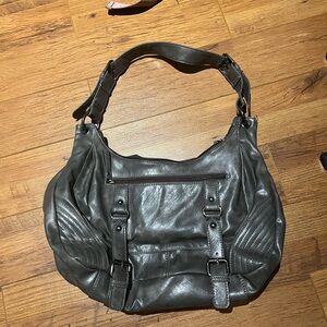 Stylish Gray Leather Women's Bag